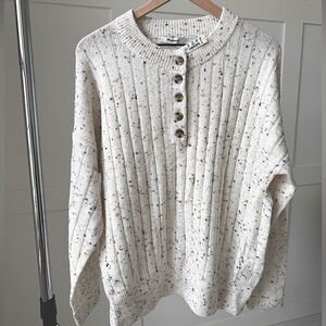 Madewell NWT XL Henley Sweater
